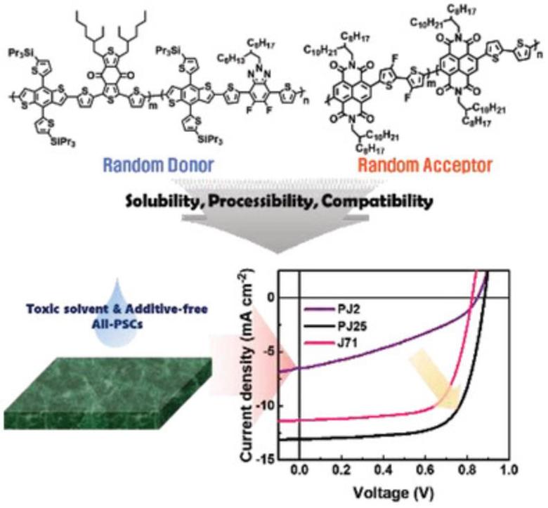 Toxic Solvent- and Additive-free Efficient All-Polymer Solar Cells via a Simple Random Sequence Strategy in Both Donor and Acceptor Copolymer Backbones